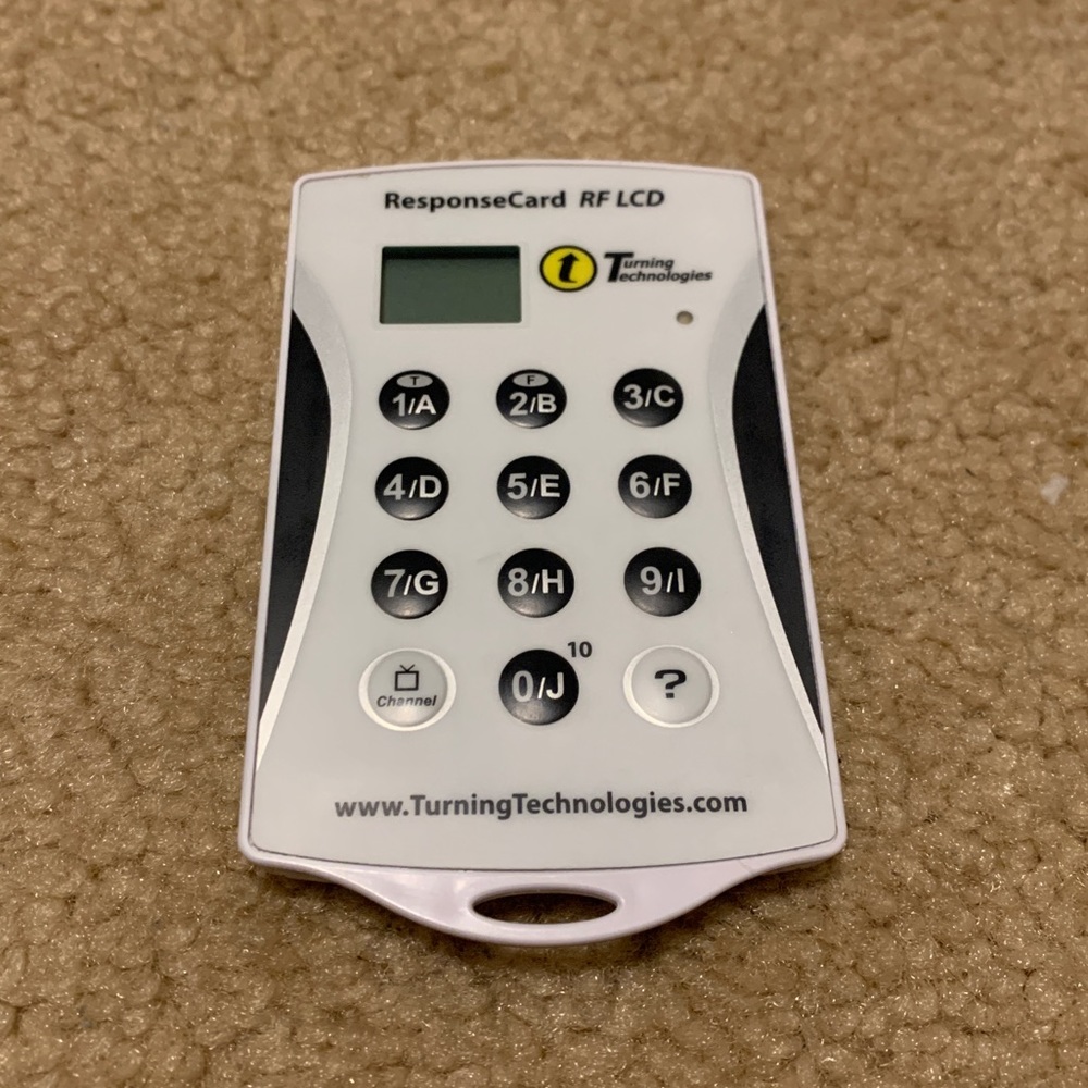 Turning Technologies Clicker- Response Card RF LCD